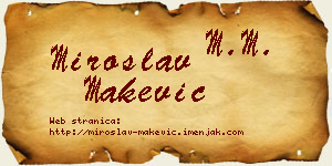 Miroslav Makević vizit kartica